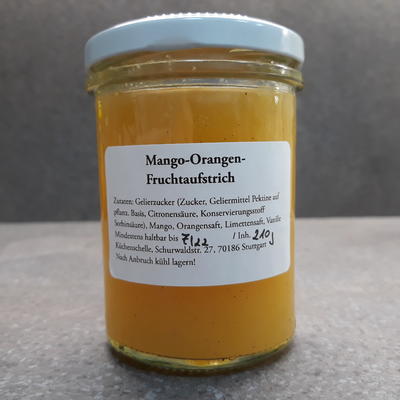 Mango-Orangen-Fruchtaufstrich